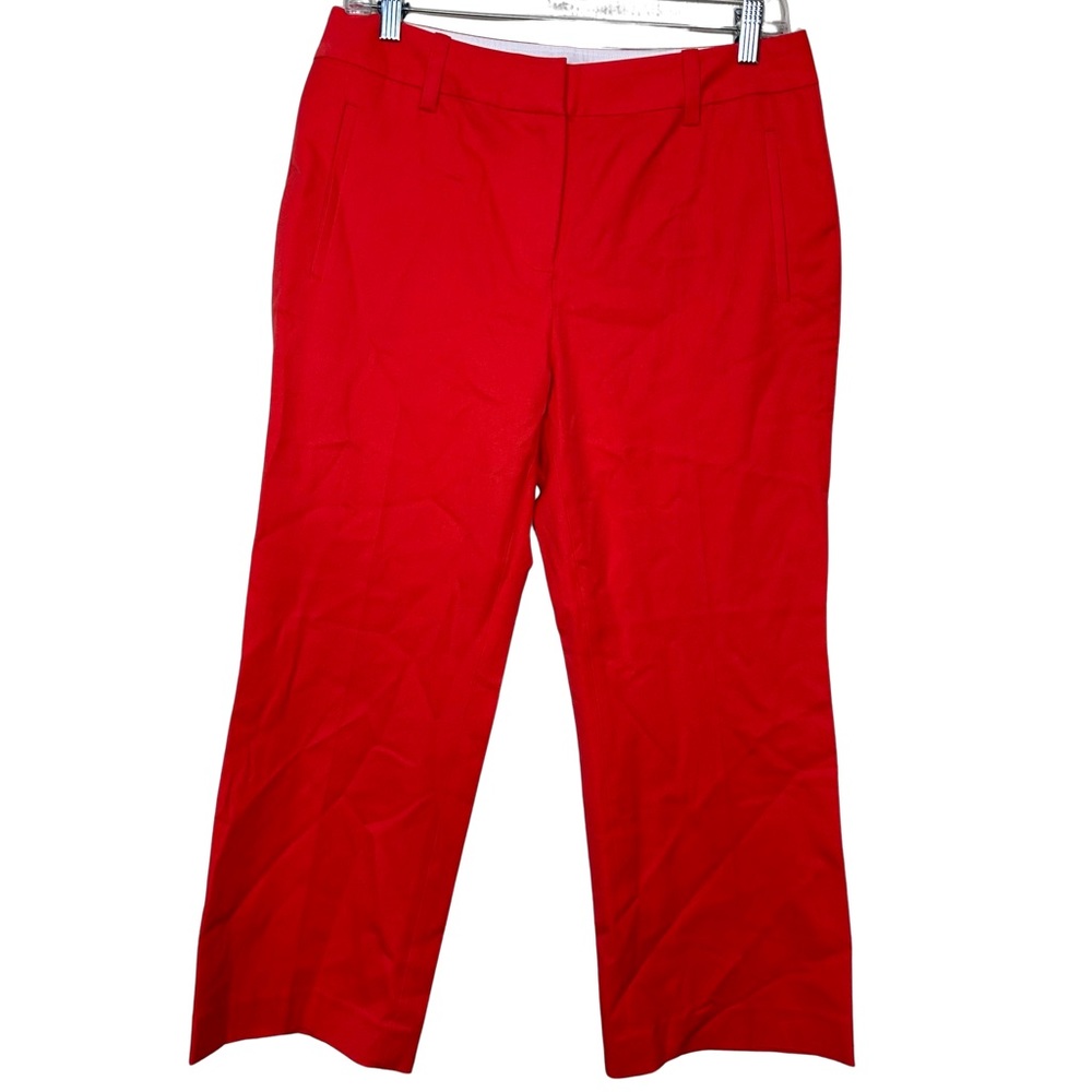 Soft Surroundings Gilmore Coral Cropped Midrise Bright Spring Trouser Pants 4